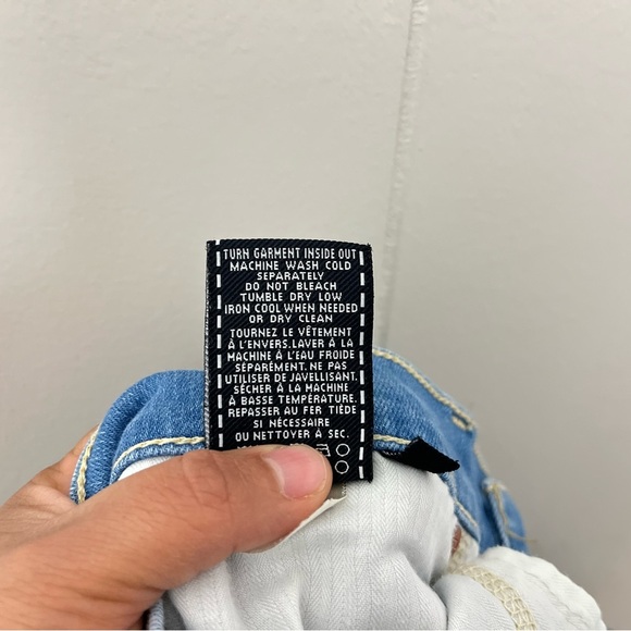 7 For All Mankind Women's Jeans Gwenevere Sz 32 Distressed - Picture 10 of 11